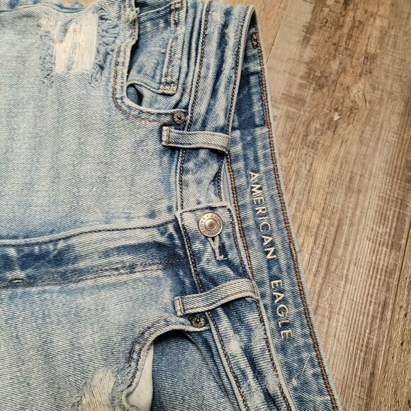 American Eagle Jeans Women's Size 2 X- Long Skinny Next Level Stretch Distressed - Picture 3 of 9